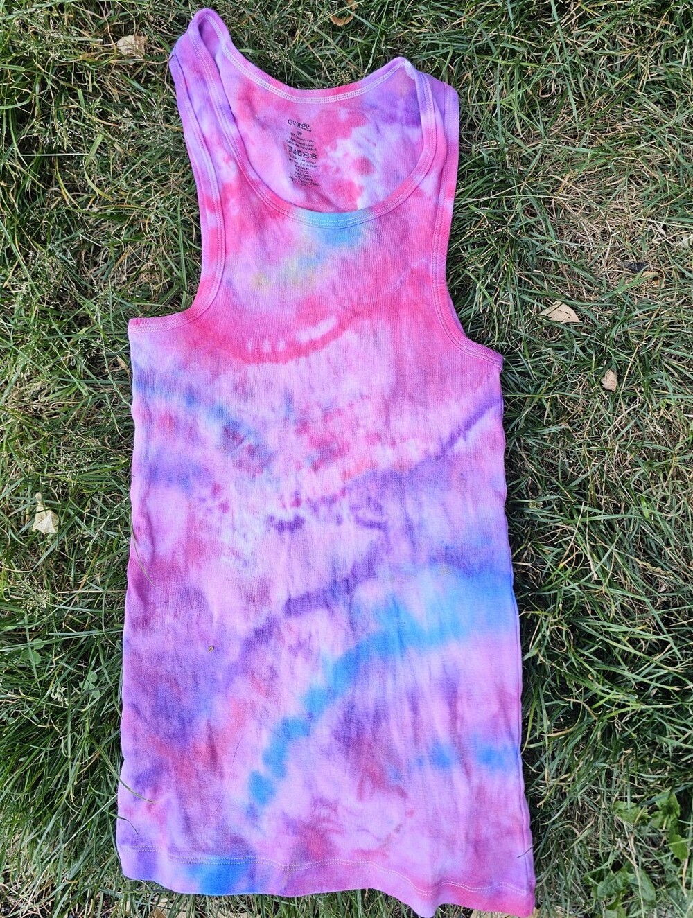 Tie Dye Unisex Tank Pink Purple Blue